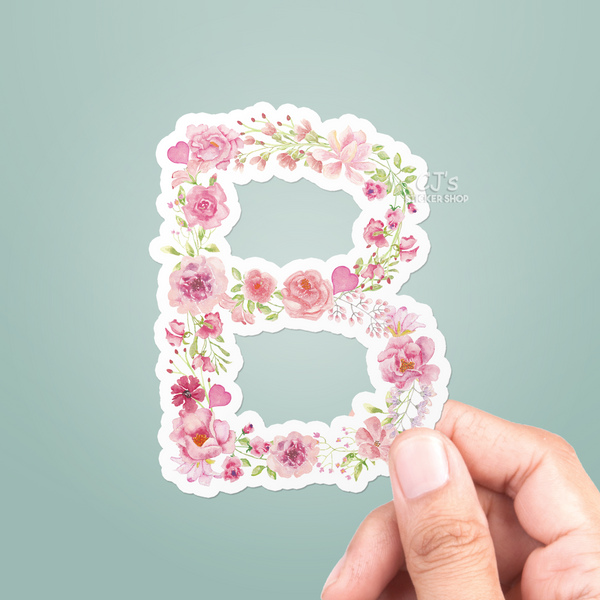 Letter "B" Floral Sticker