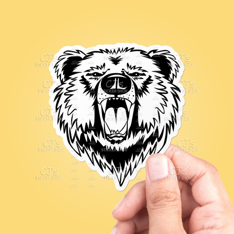 Bear Head Drawing #1 Sticker