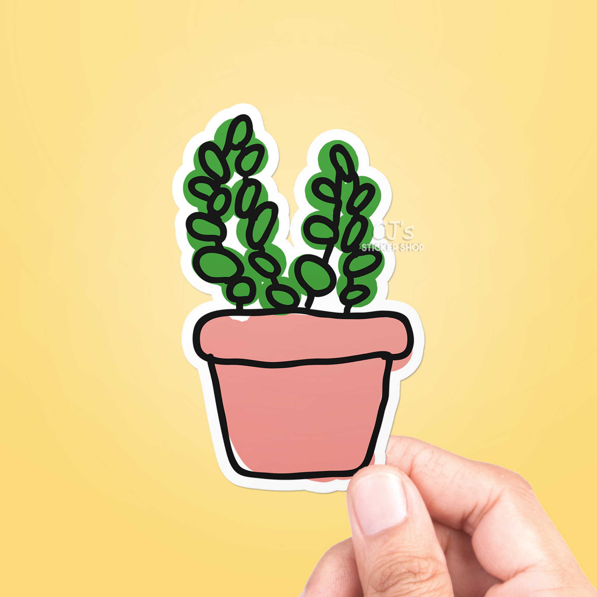 Cactus Doodle #4 Sticker