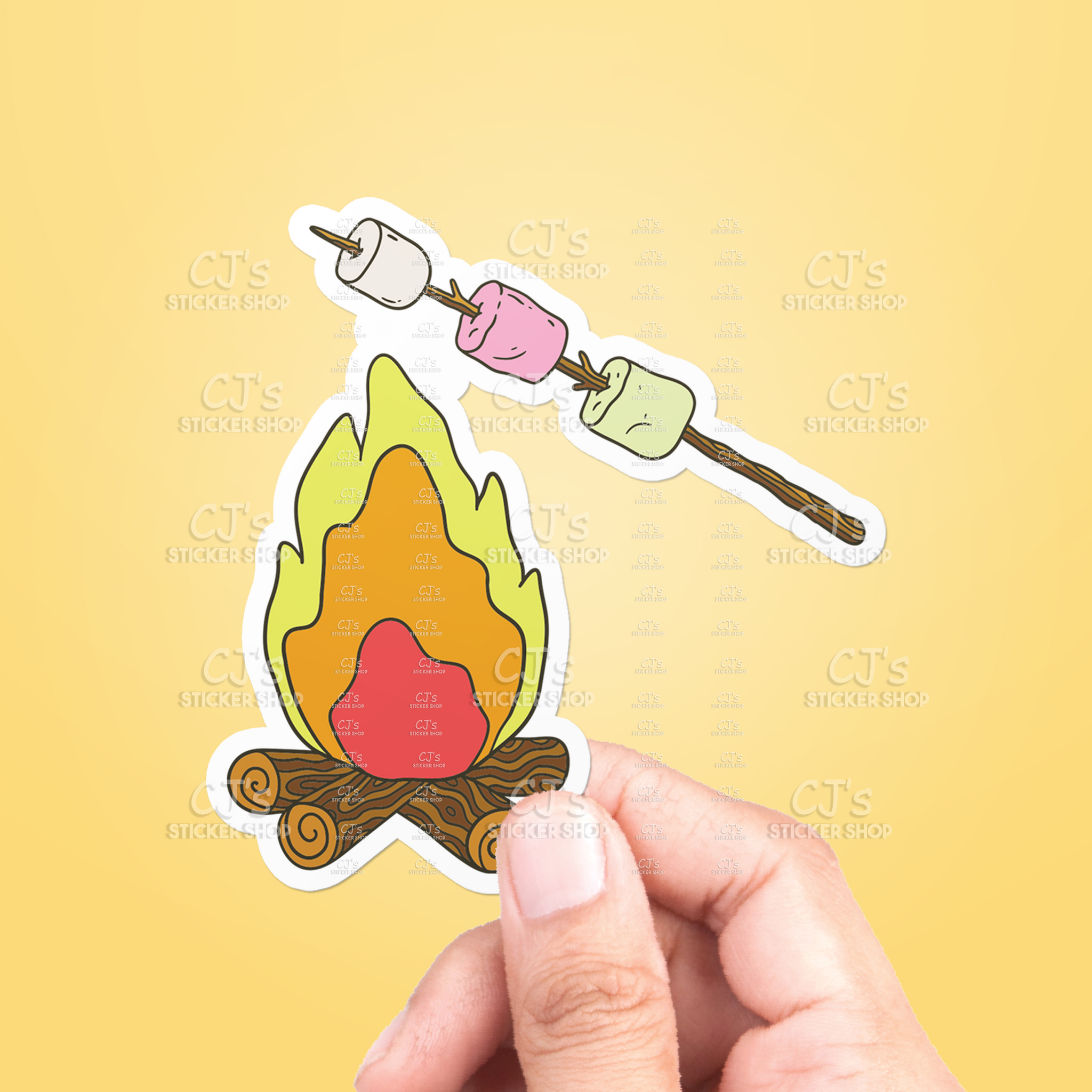 Campfire And Marshmallows Sticker