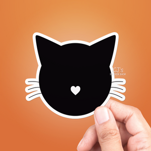 Cat Heart Nose Sticker