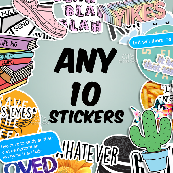 Choose Any 10 Sticker Pack Bundle