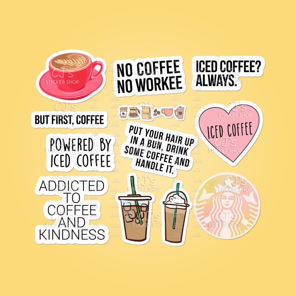 Coffeescript Stickers Coffee Sticker Pack – CJ's Sticker Shop
