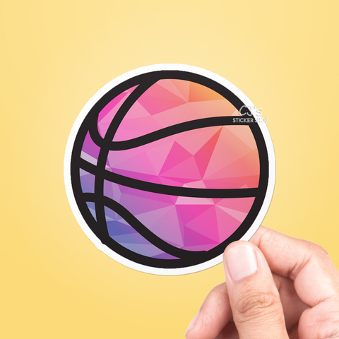 Colorful Basketball Sticker
