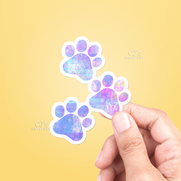 Colorful Paw Prints Sticker