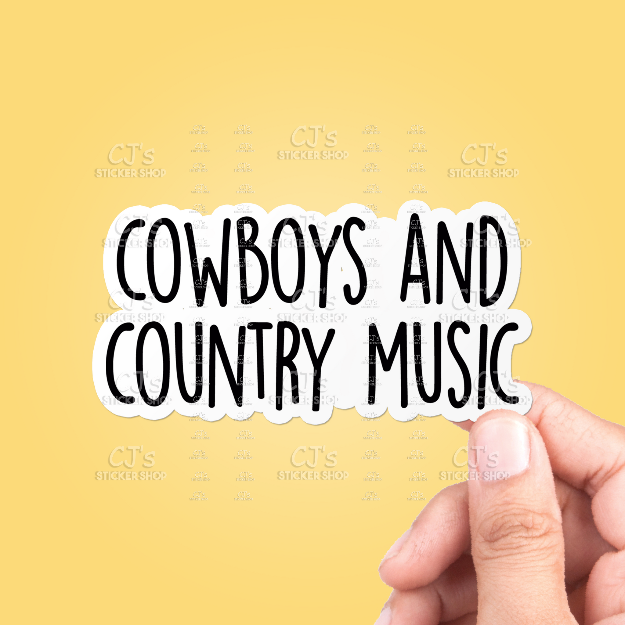 Cowboys And Country Music Sticker