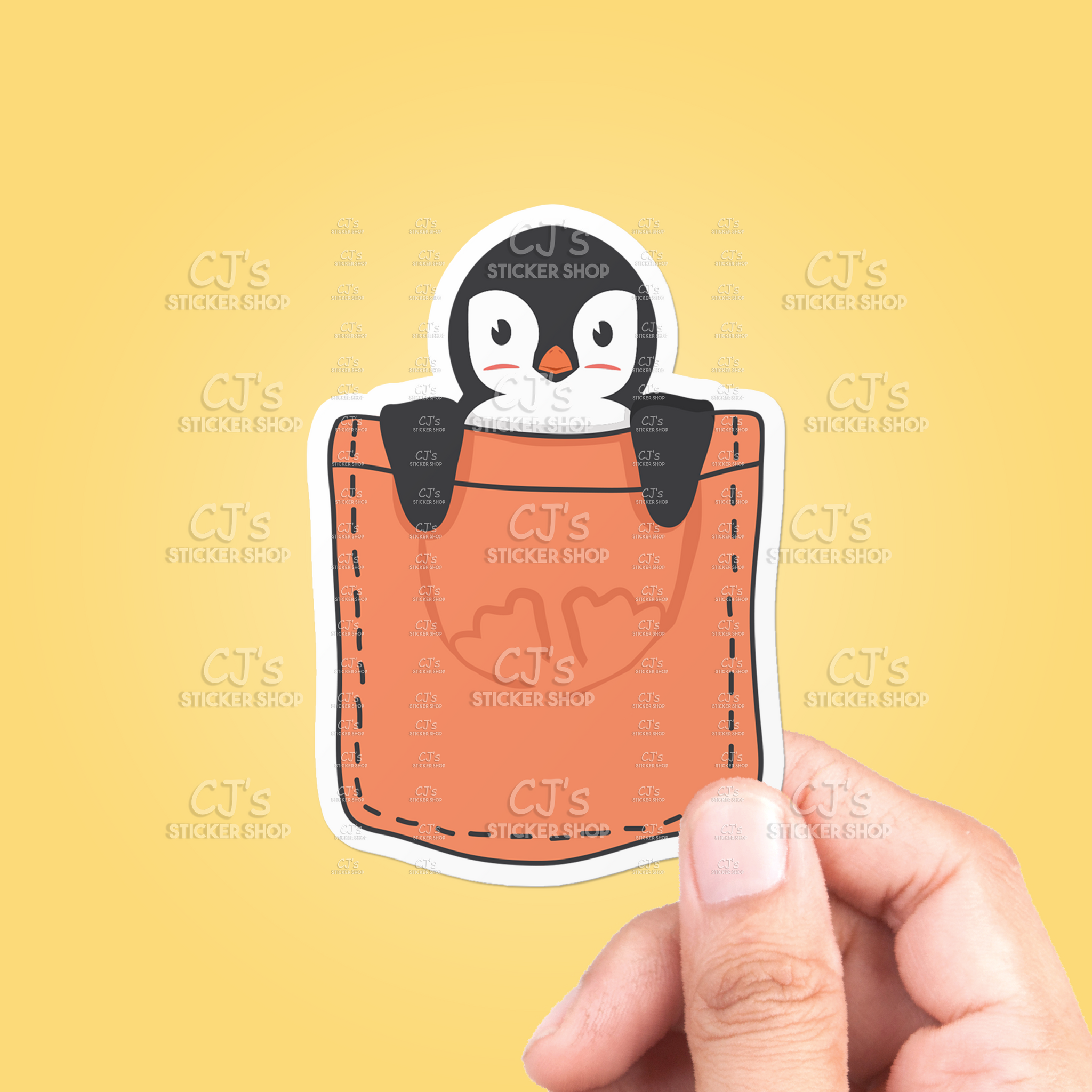 Cute Penguin Pocket Sticker