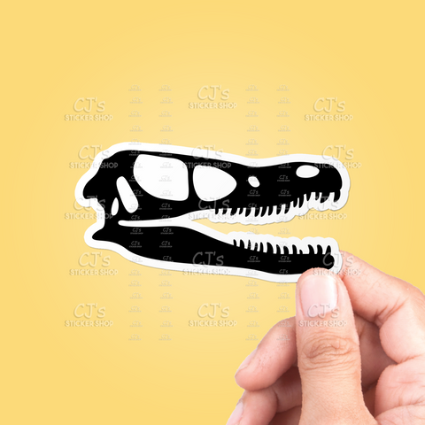 Dinosaur Skull Silhouette #1 Sticker