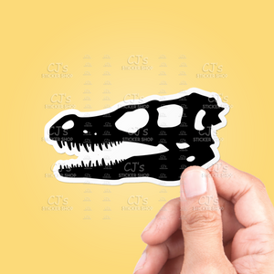 Dinosaur Skull Silhouette #2 Sticker