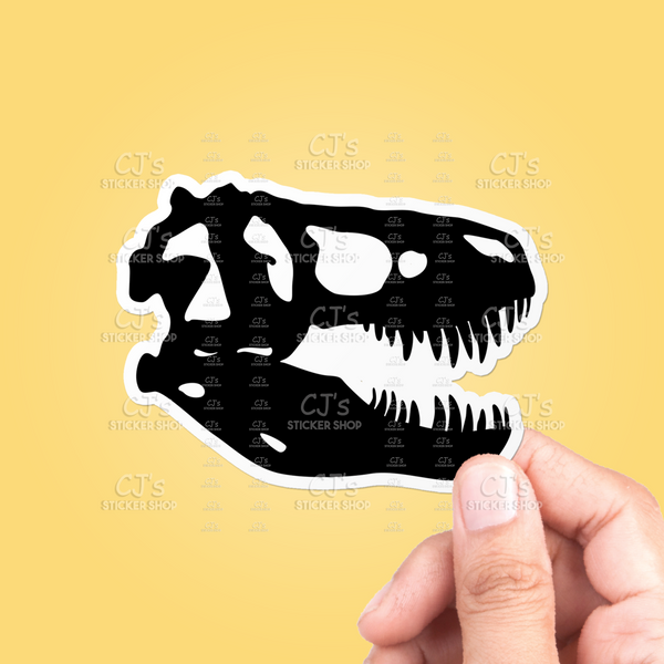Dinosaur Skull Silhouette #3 Sticker