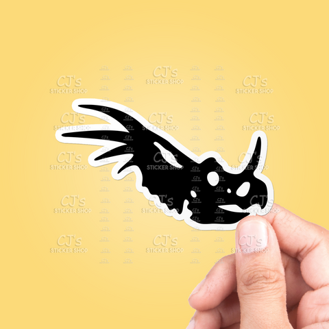 Dinosaur Skull Silhouette #4 Sticker