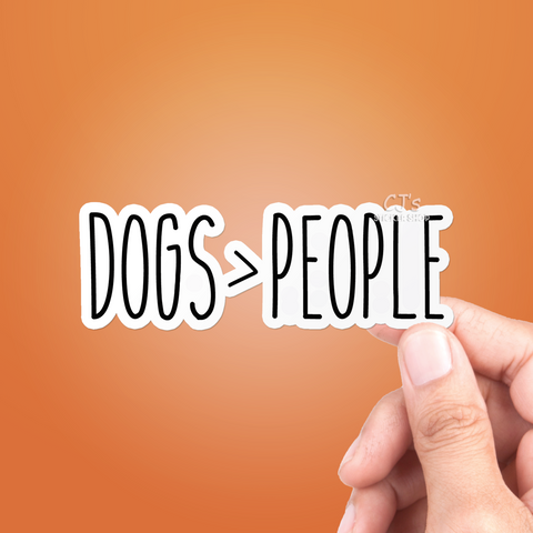 Dogs Over People Sticker