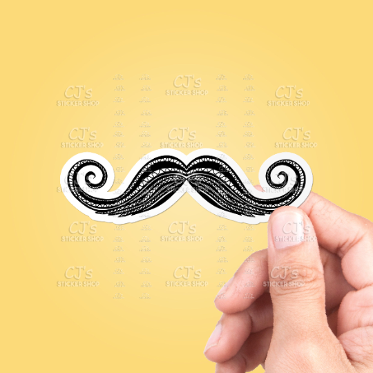 Mustache Drawing #3 Sticker