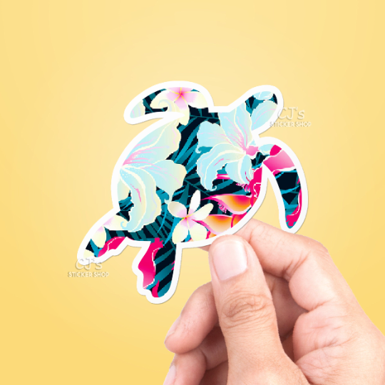 Turtle Tropical Sticker