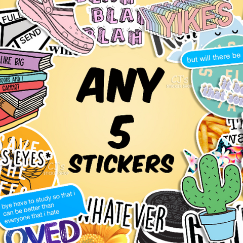 Choose Any 5 Sticker Pack Bundle