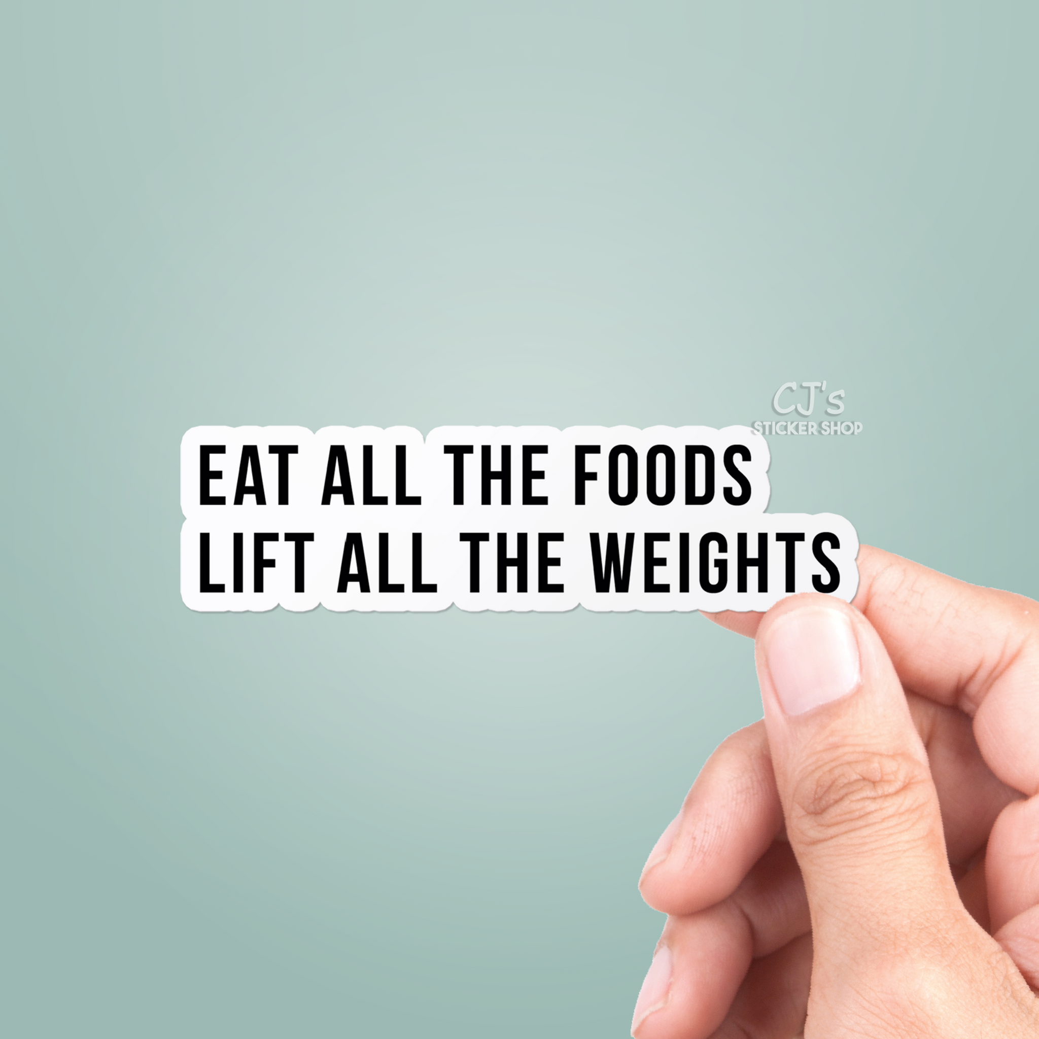 eat all the foods laptop sticker