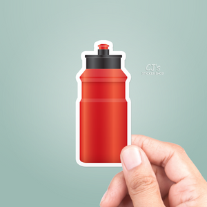 Red Water Bottle Sticker