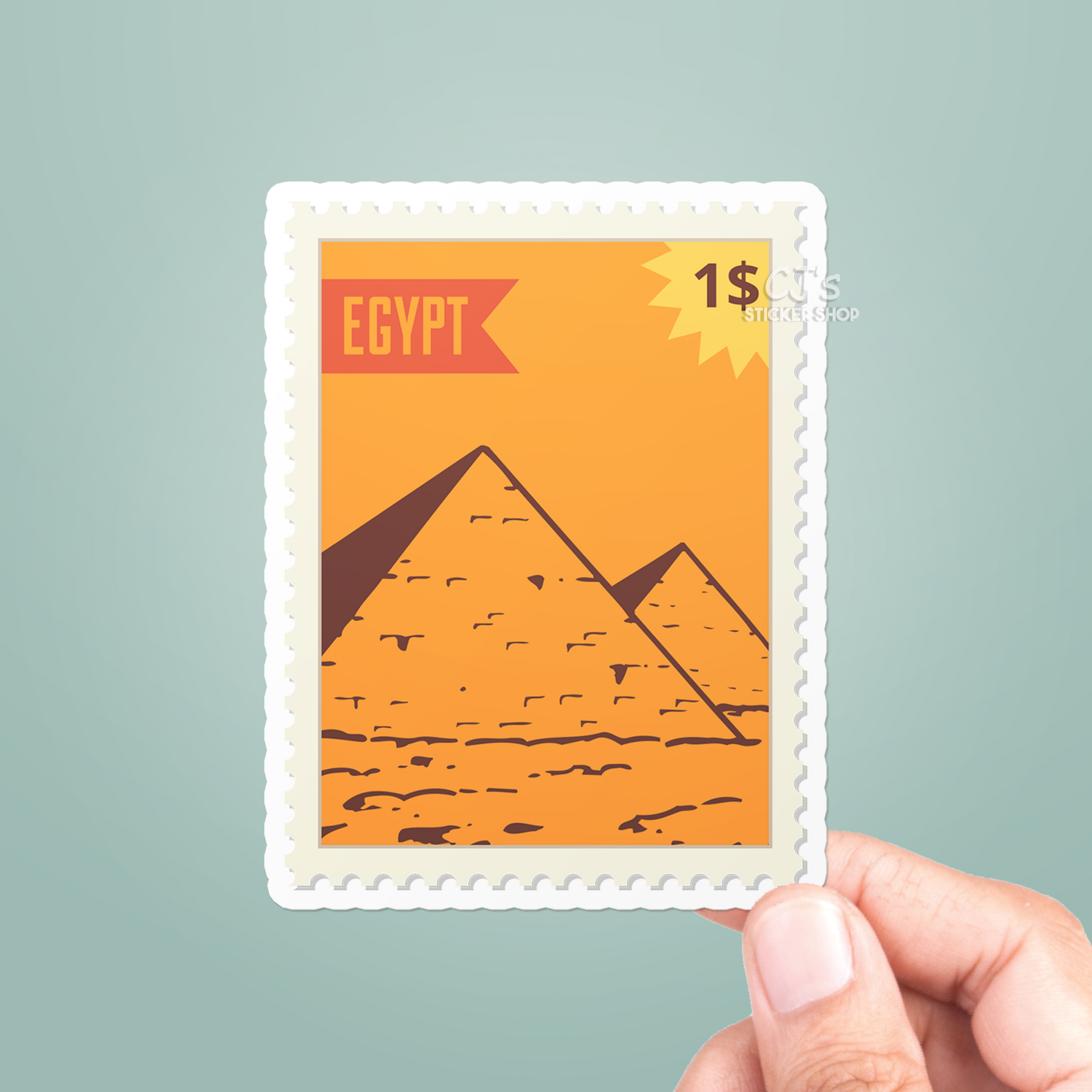 Egypt Postage Stamp Sticker