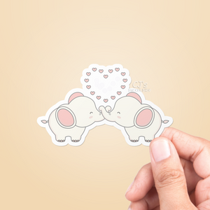 Elephant Love Sticker