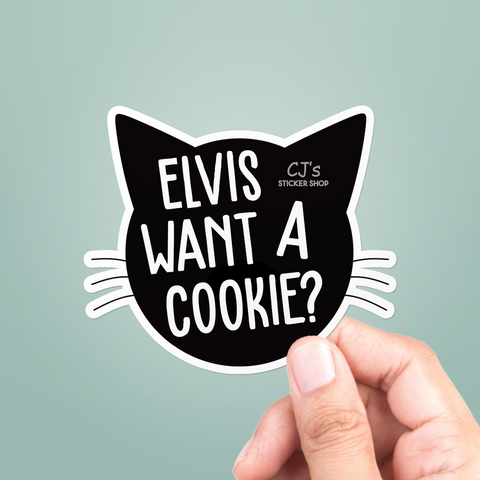 Elvis Want A Cookie? Sticker