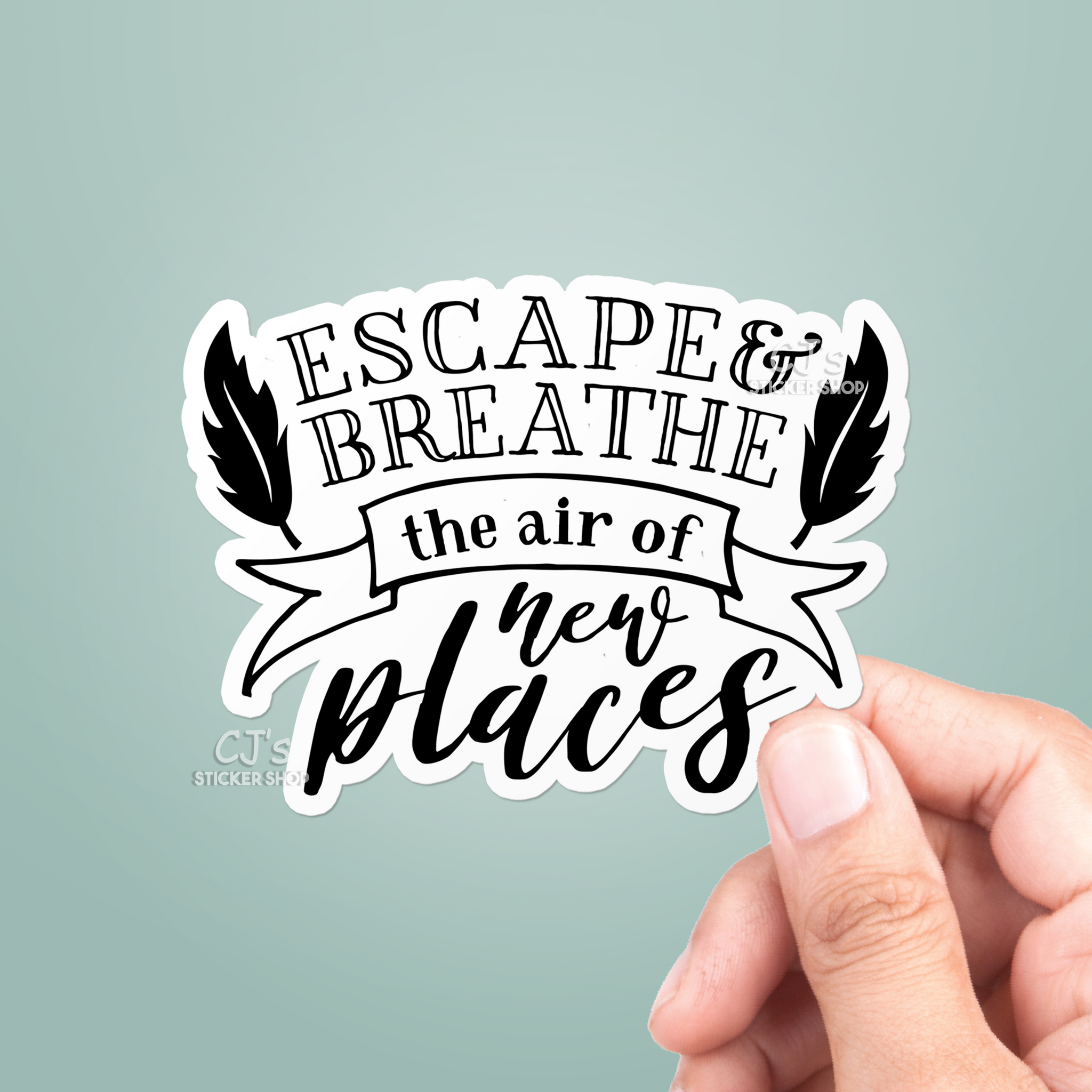 Escape & Breathe Sticker