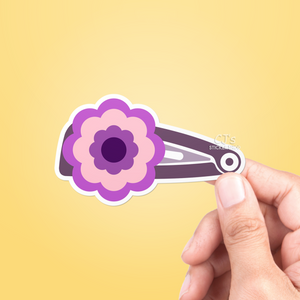 Flower Hair Clip Sticker