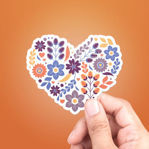 Flower Heart Sticker