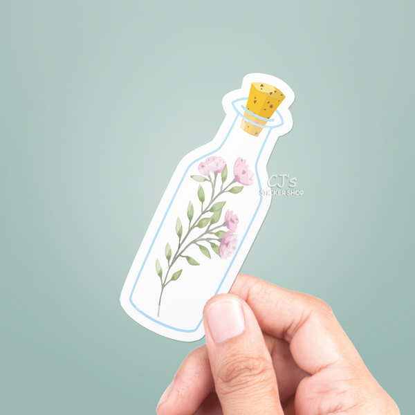Flower In A Bottle Sticker