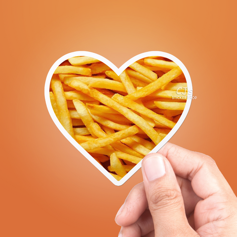 French Fries Love Sticker