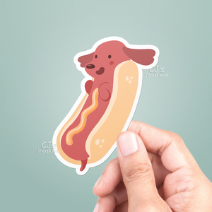 Funny Hot Dog Sticker
