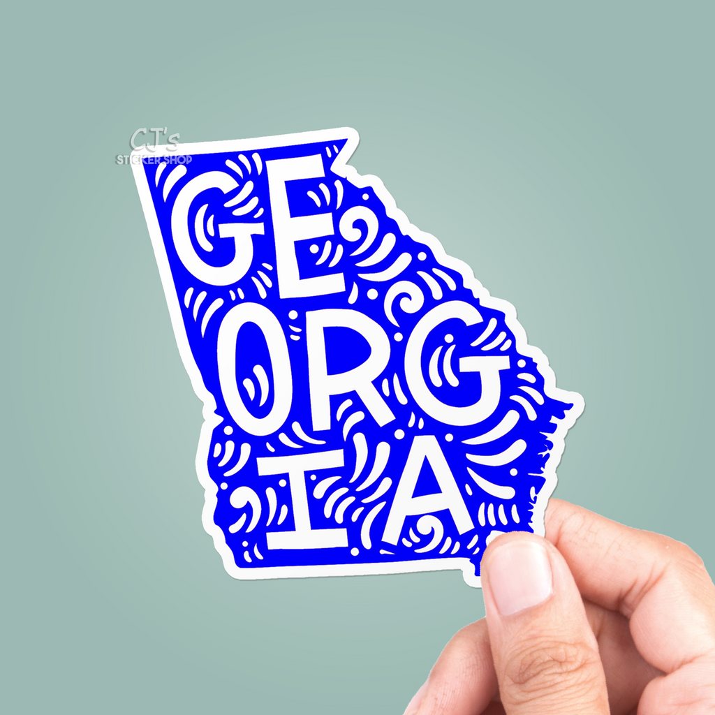 Georgia Native Sticker Georgia State Sticker – CJ's Sticker Shop