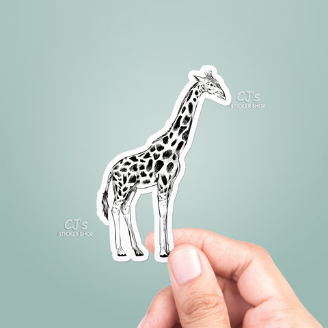 Giraffe Drawing Sticker