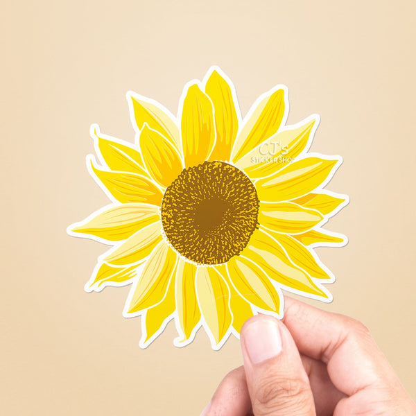 Golden Mandala Sunflower Sticker