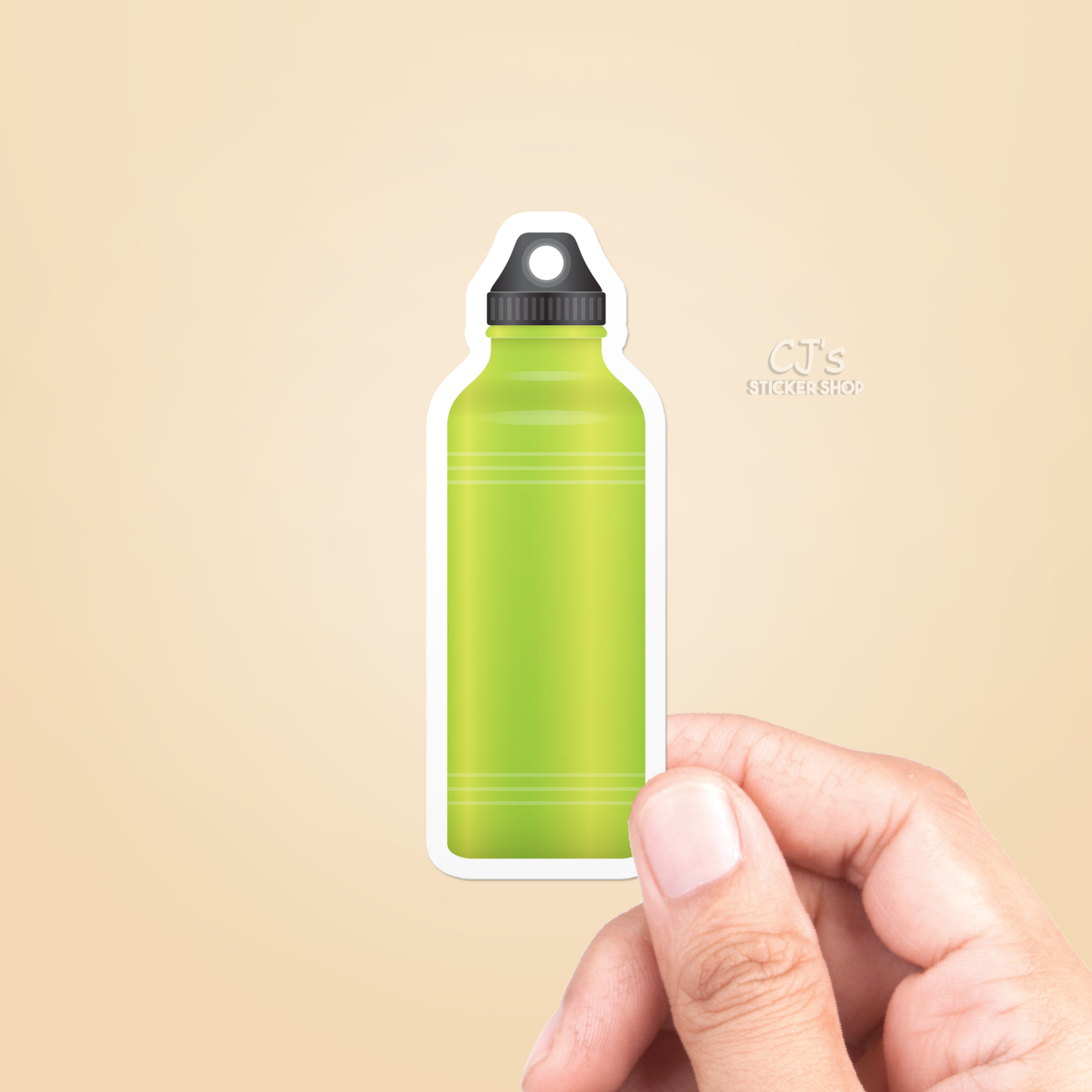 Green Water Bottle Sticker