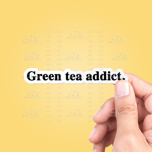 Green Tea Addict Sticker