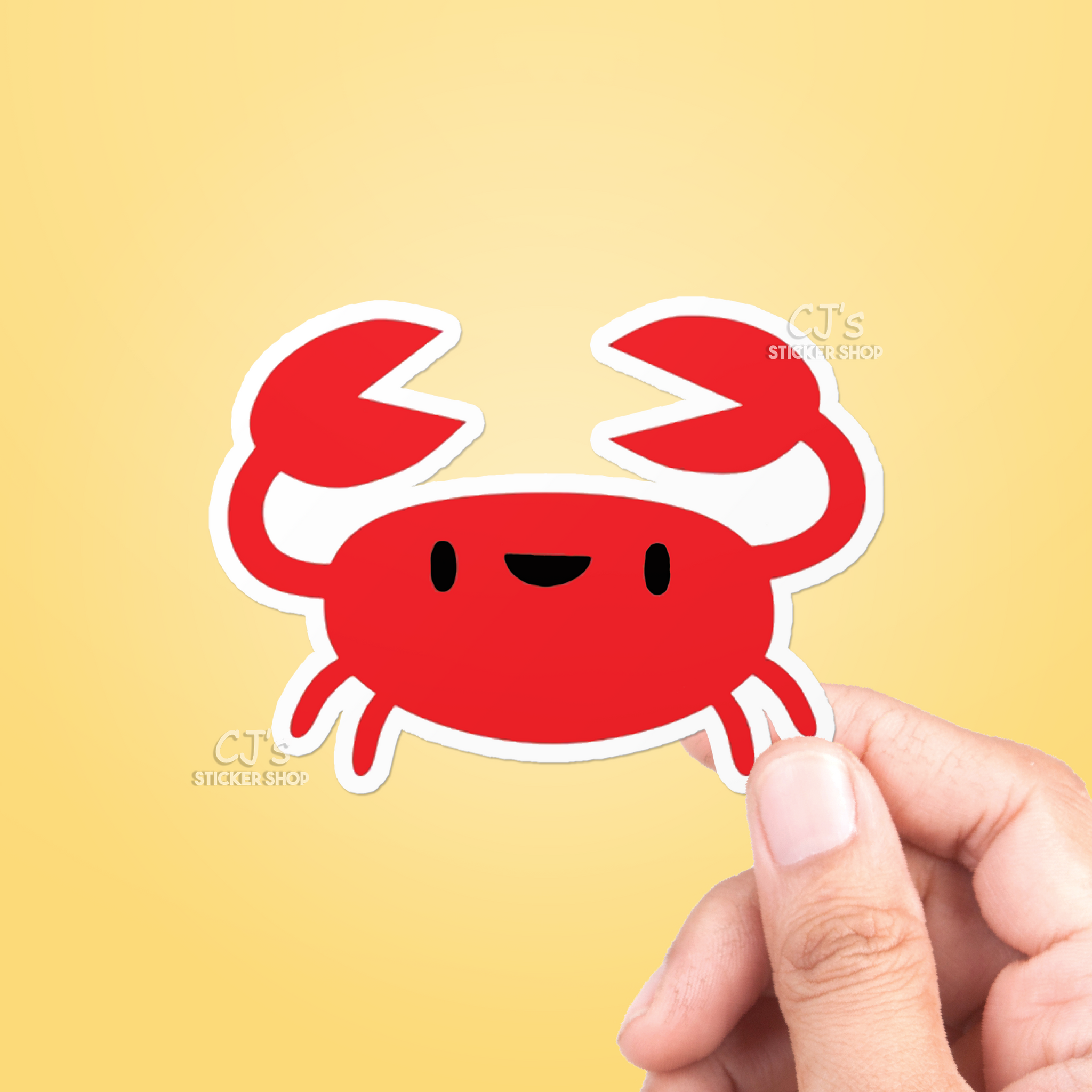 Happy Crab Sticker