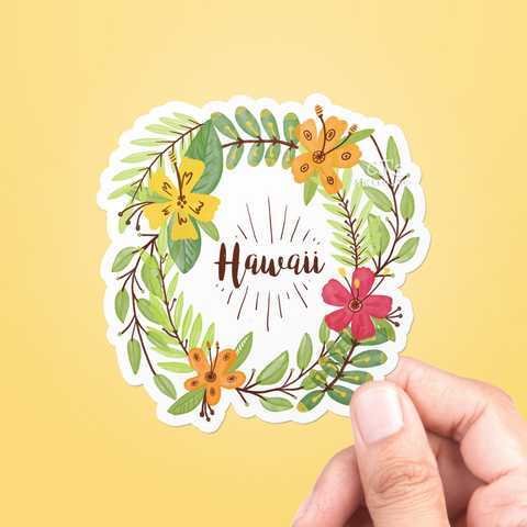 Hawaii Flowers Sticker