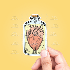 Heart In A Jar Sticker
