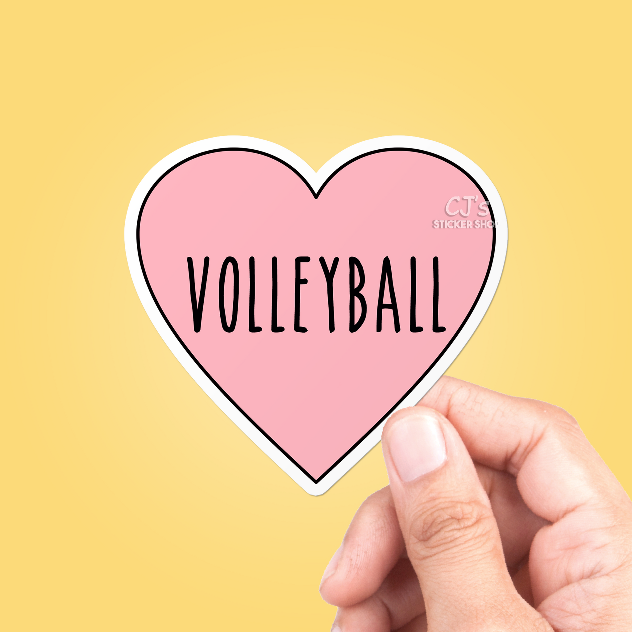 I Love Volleyball Sticker