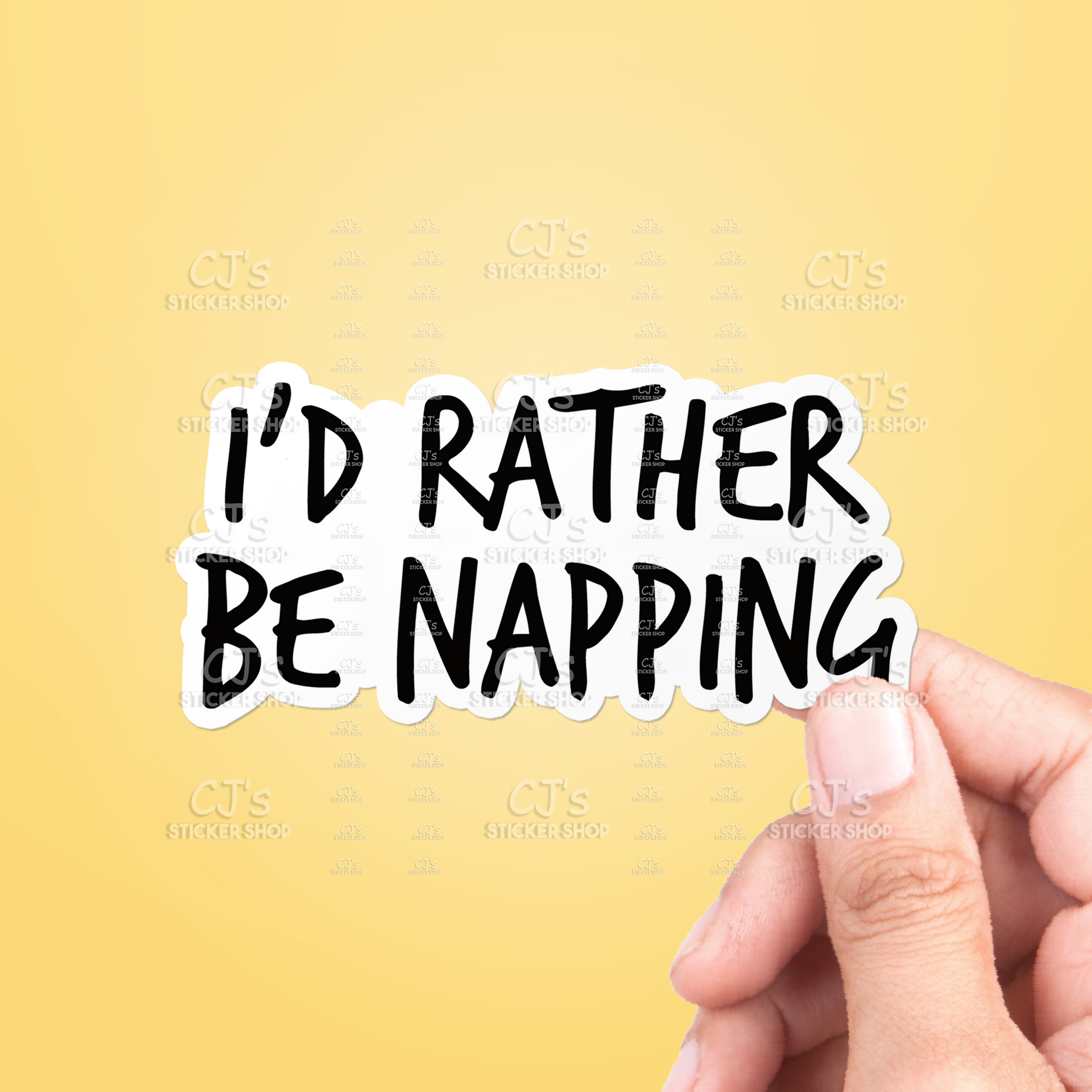 I'd Rather Be Napping Sticker