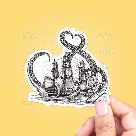 Kraken Drawing Sticker