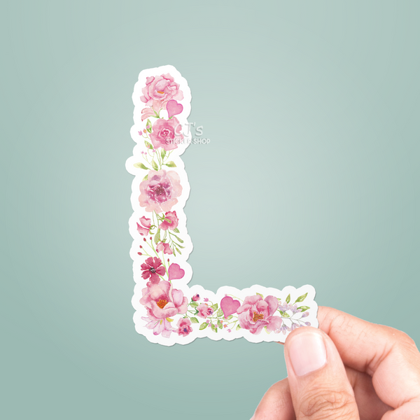 Letter "L" Floral Sticker