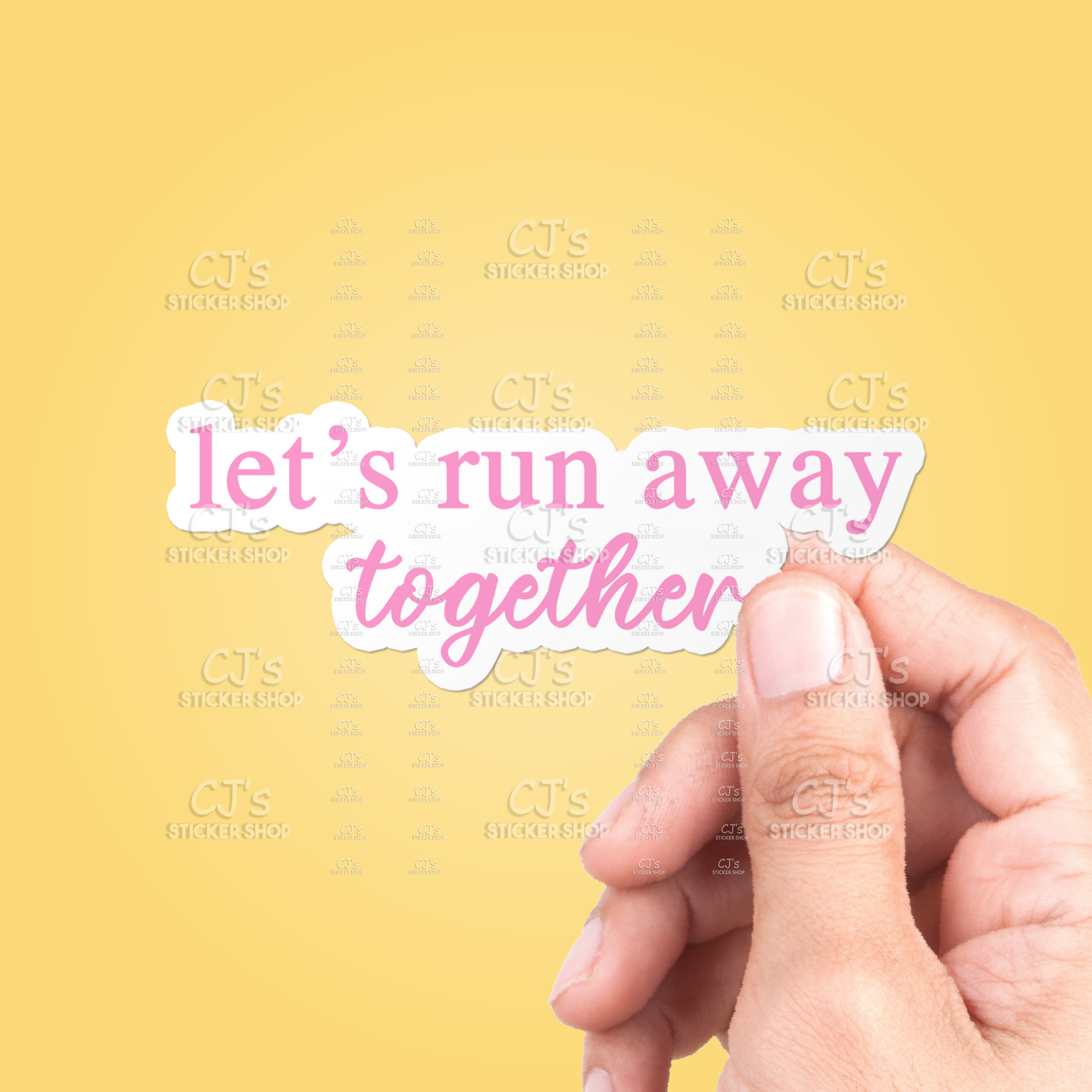 Let's Run Away Together Sticker