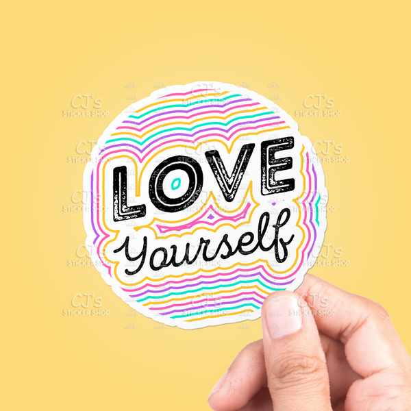 Love Yourself Colorful Sticker