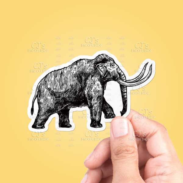 Mammoth Drawing Sticker