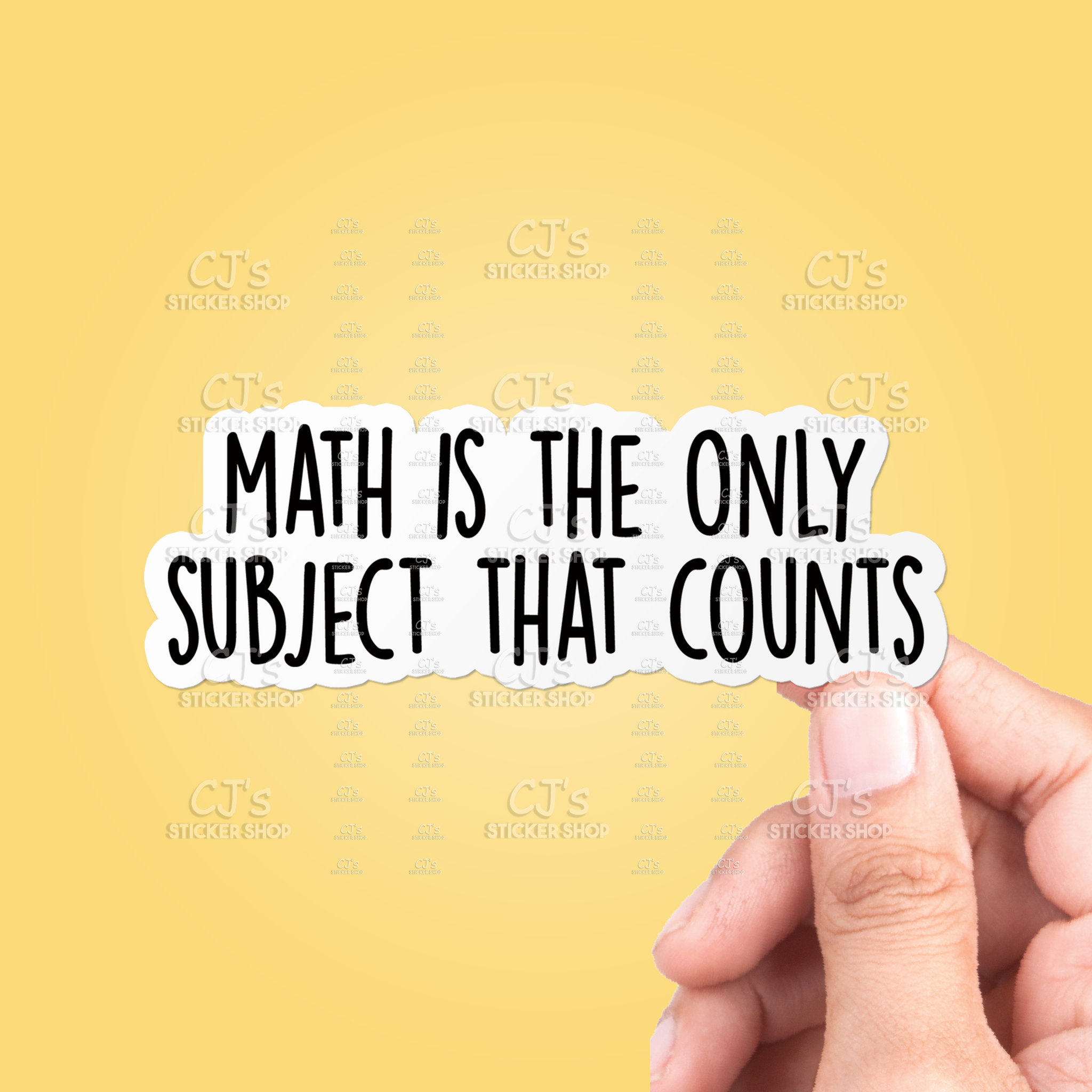 Math Is The Only Subject That Counts Sticker