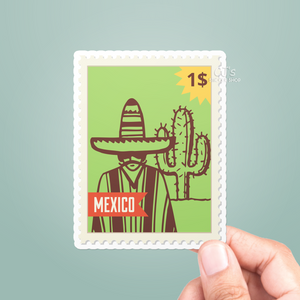 Mexico Postage Stamp Sticker