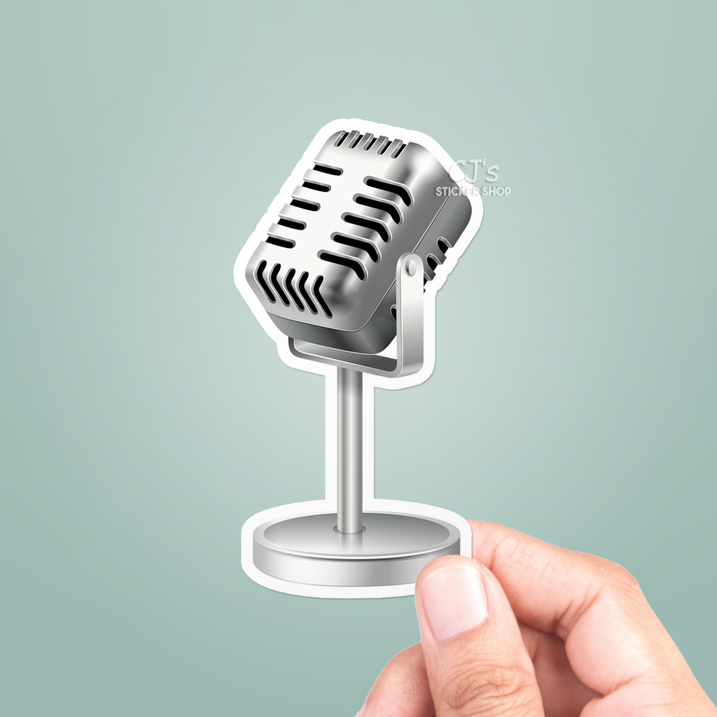 Microphone Sticker – CJ's Sticker Shop