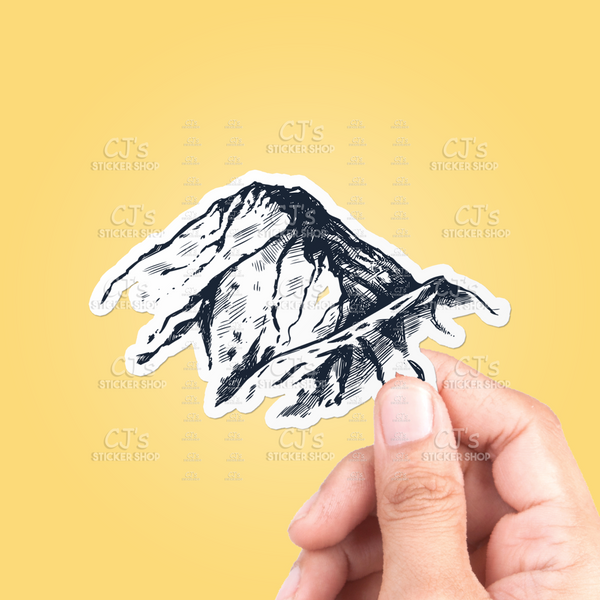 Mountains Drawing #1 Sticker