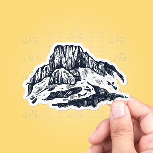 Mountains Drawing #2 Sticker